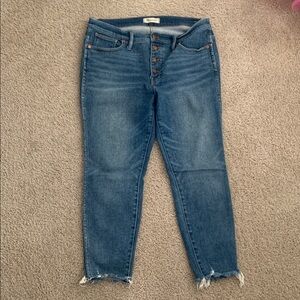Madewell cropped high rise skinny jeans petite